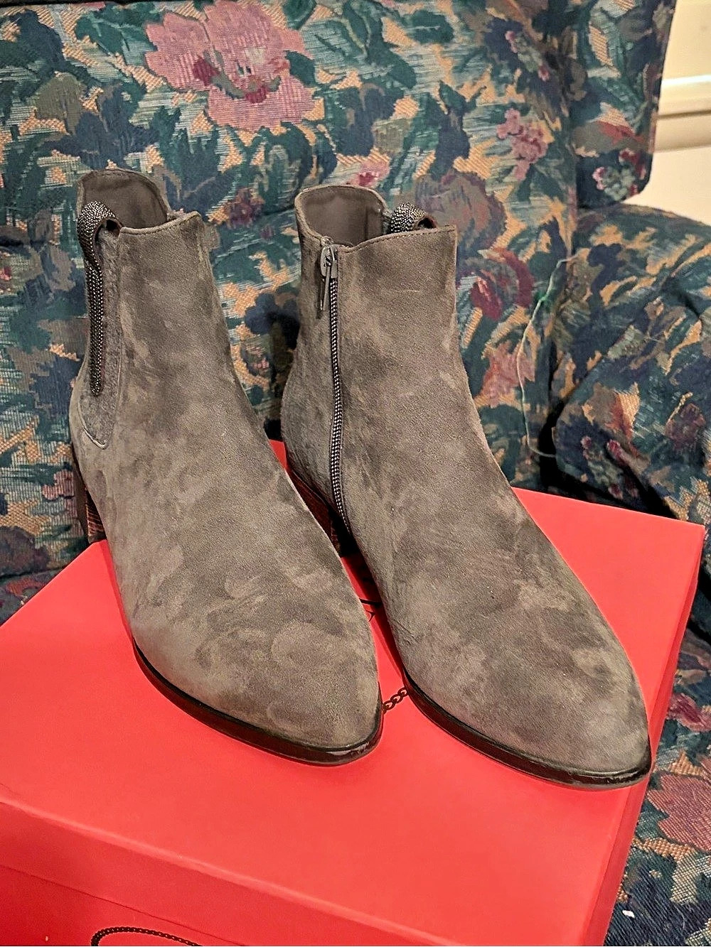 VanEli Teena Mouse Suede Ankle Boot Mouse Suede Ankle Boots Brown US 8 M